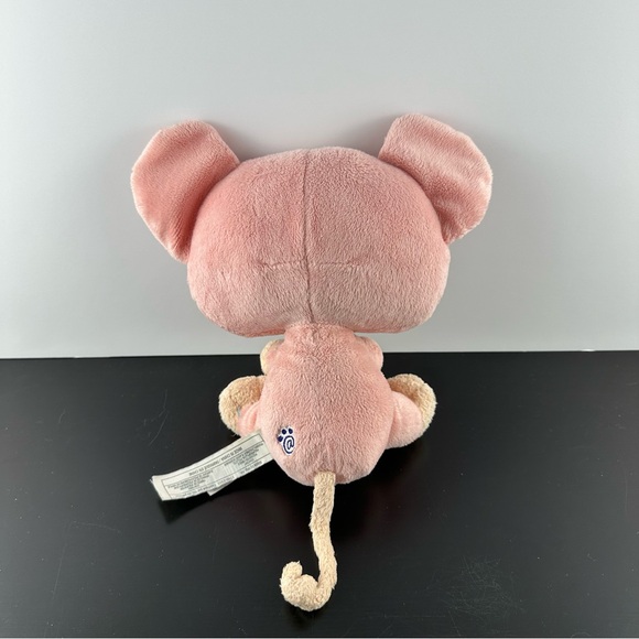Littlest Pet Shop 2007 Pink Mouse Dots Plush Stuffed Animal Toy Hasbro 9" LPS - Picture 2 of 6